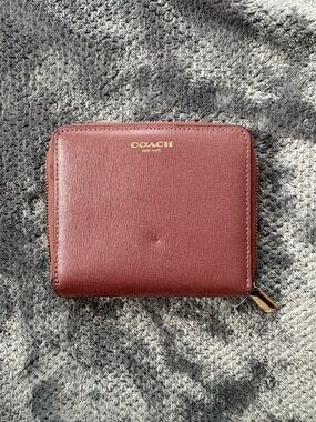 Coach Small Zip Wallet in mauve